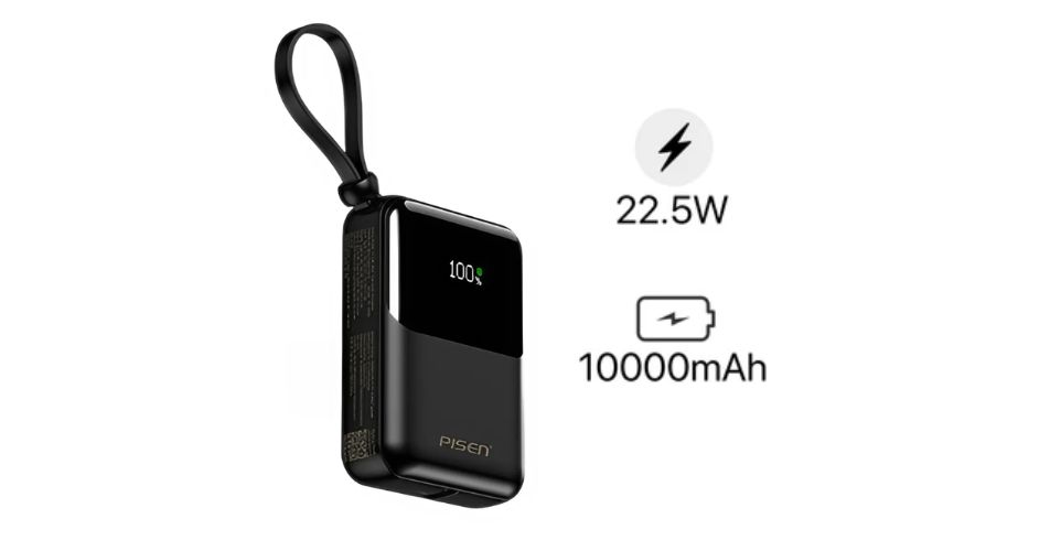 Pin dự phòng Pin dự phòng Pisen Quick Power Link Sunny 10.000 Mah 22.5W D096