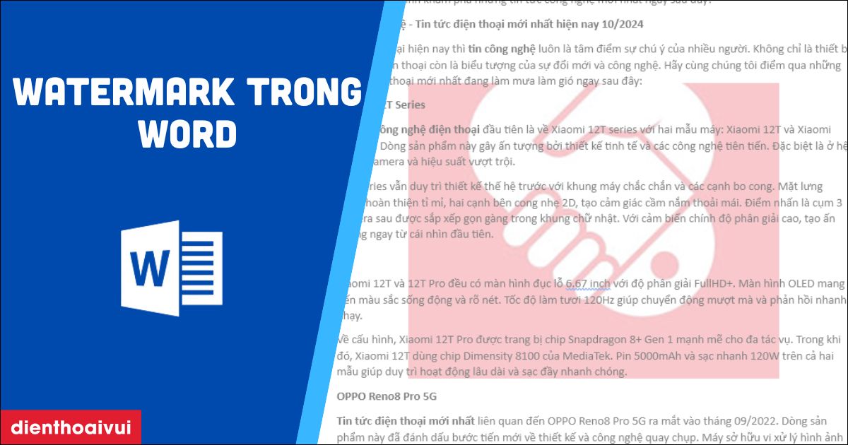 3 cách chèn Watermark trong Word dễ dàng, nhanh nhất 2026